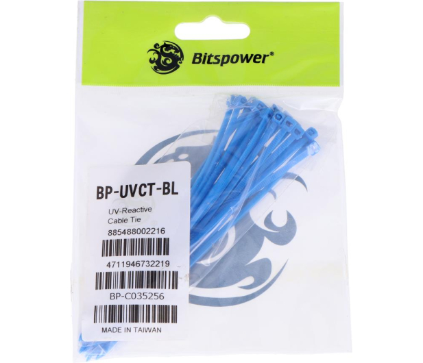 Bitspower Opaski zaciskowe kablowe 20szt UV 12cm niebieskie BP-UVCT-BL / ZUUV-018 - 733398 - zdjęcie 5